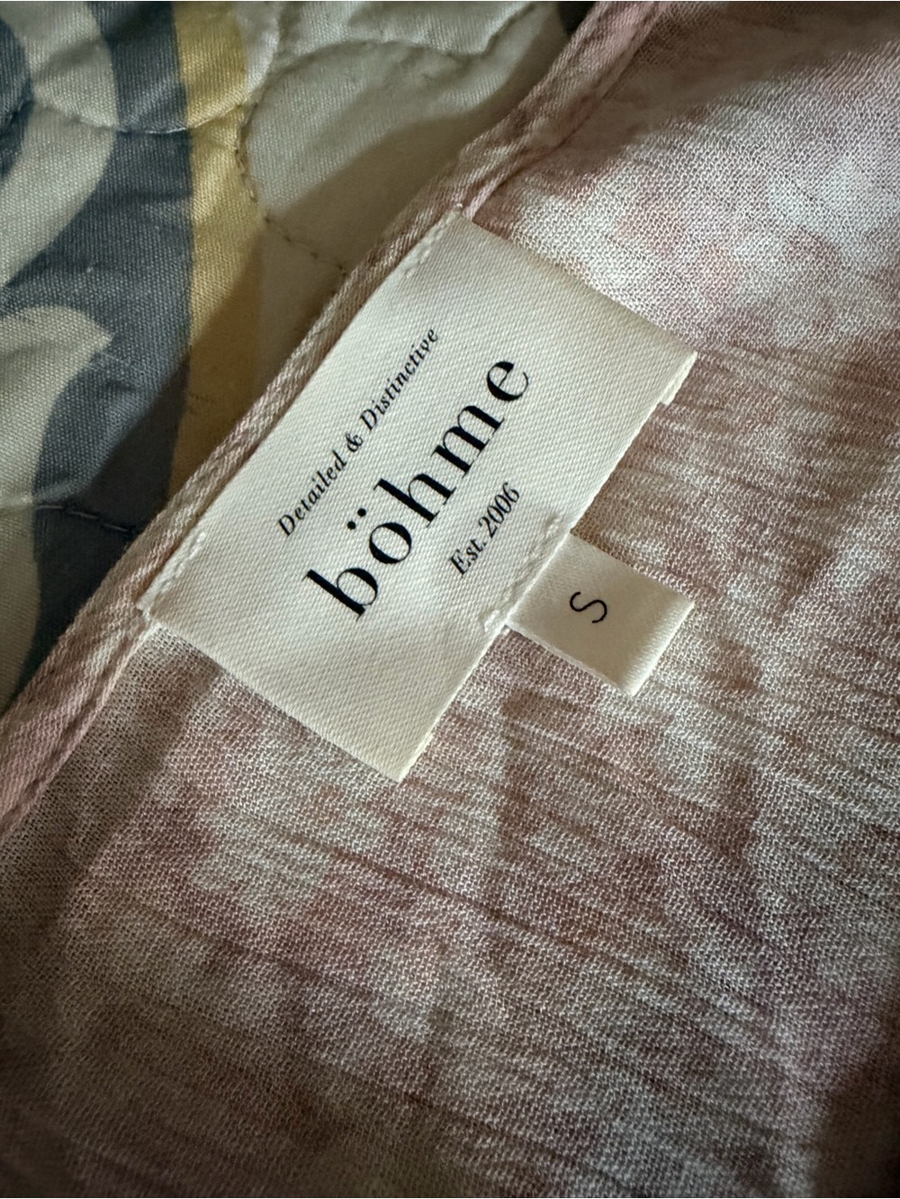 Bohme Pink Feminine Floral Pleated Square-Neck Womens Blouse Top, Small - Picture 5 of 10